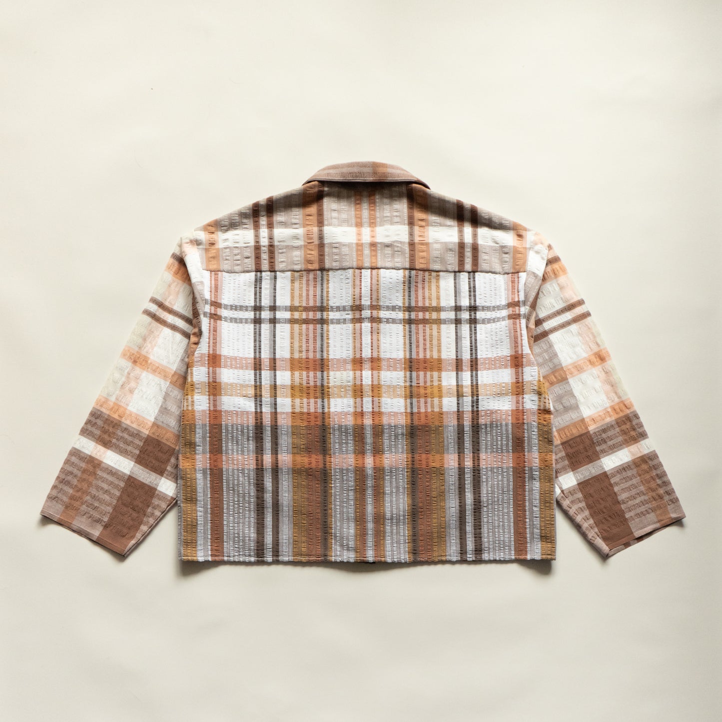 Brunswick Shirt in Brown Seersucker