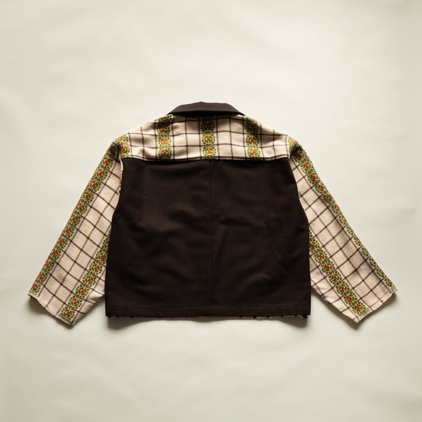 Brunel Shacket in Beige Blanket Check