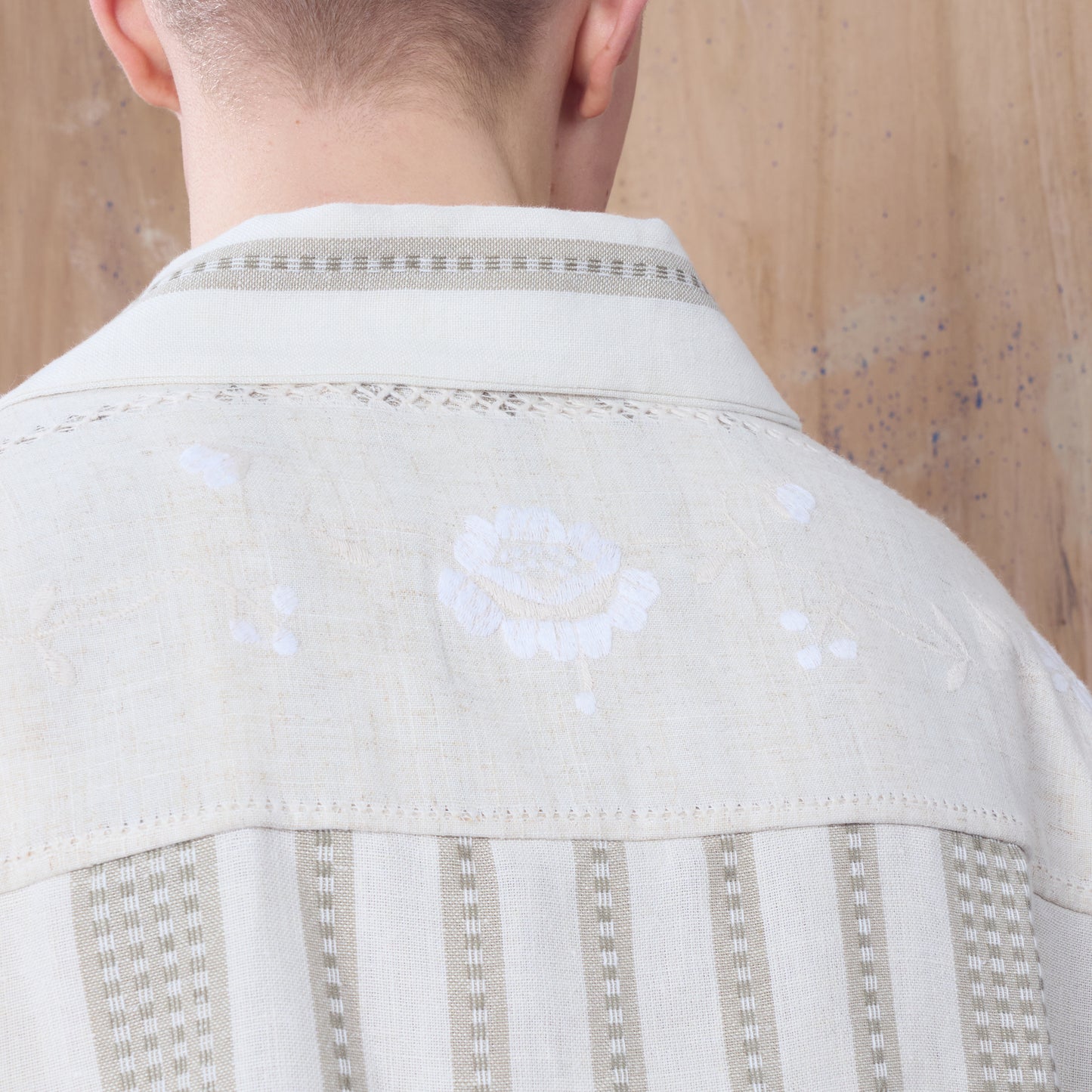 Trellick Shirt in Embroidered Linen
