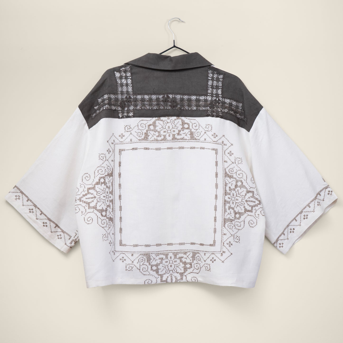 Trellick Shirt in Swedish Cross Stitch