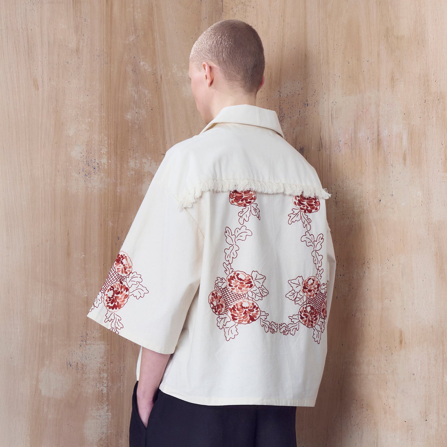 Trellick Shirt in Burgundy Floral