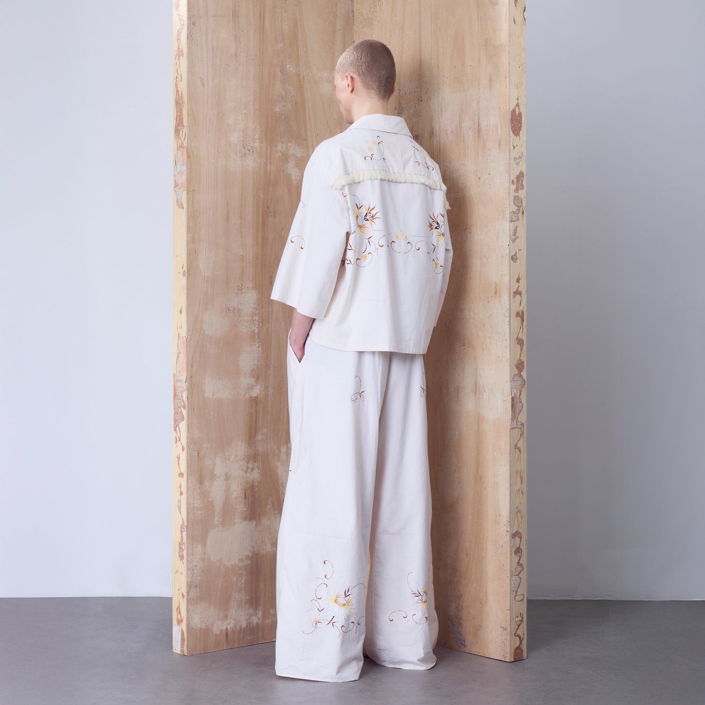 Ainsworth Trouser in Embroidered Floral Cotton