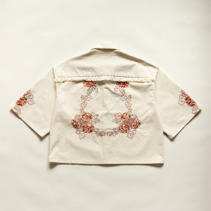 Trellick Shirt in Burgundy Floral