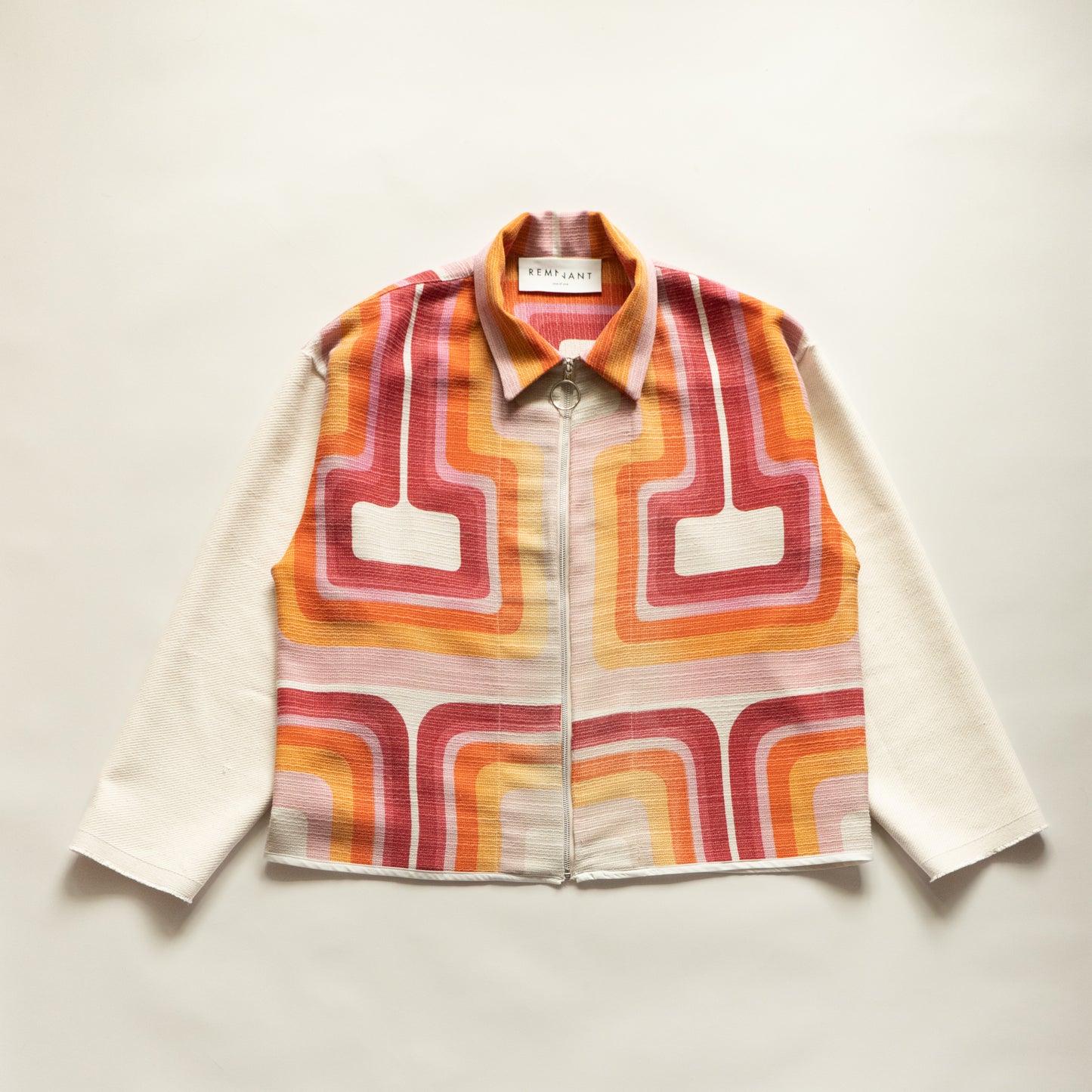 Hayward Zip Up Shacket in Mid Century Geo