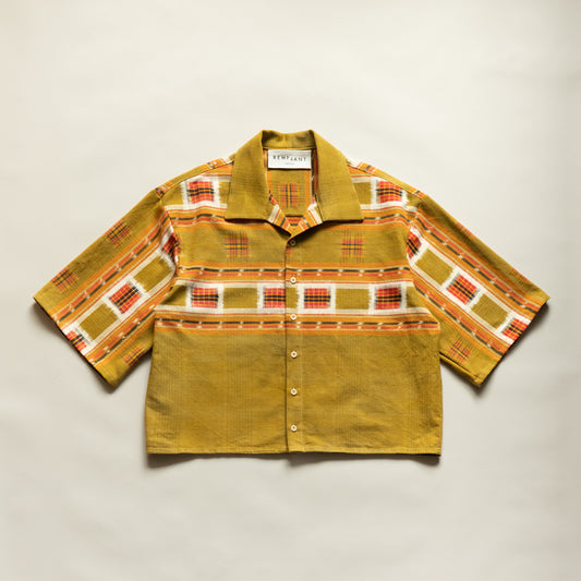 Trellick Shirt in Olive Geo