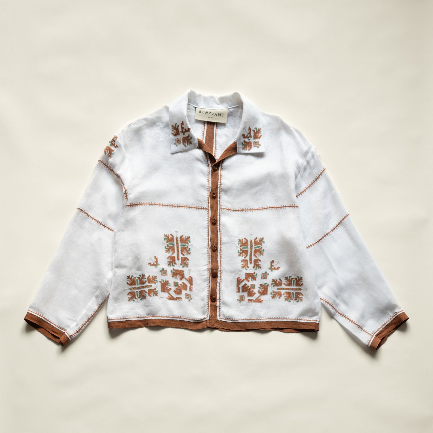 Brunswick Shirt in Embroidered Cheesecloth