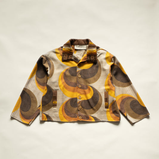Brunel Shacket in Mid Century Swirl