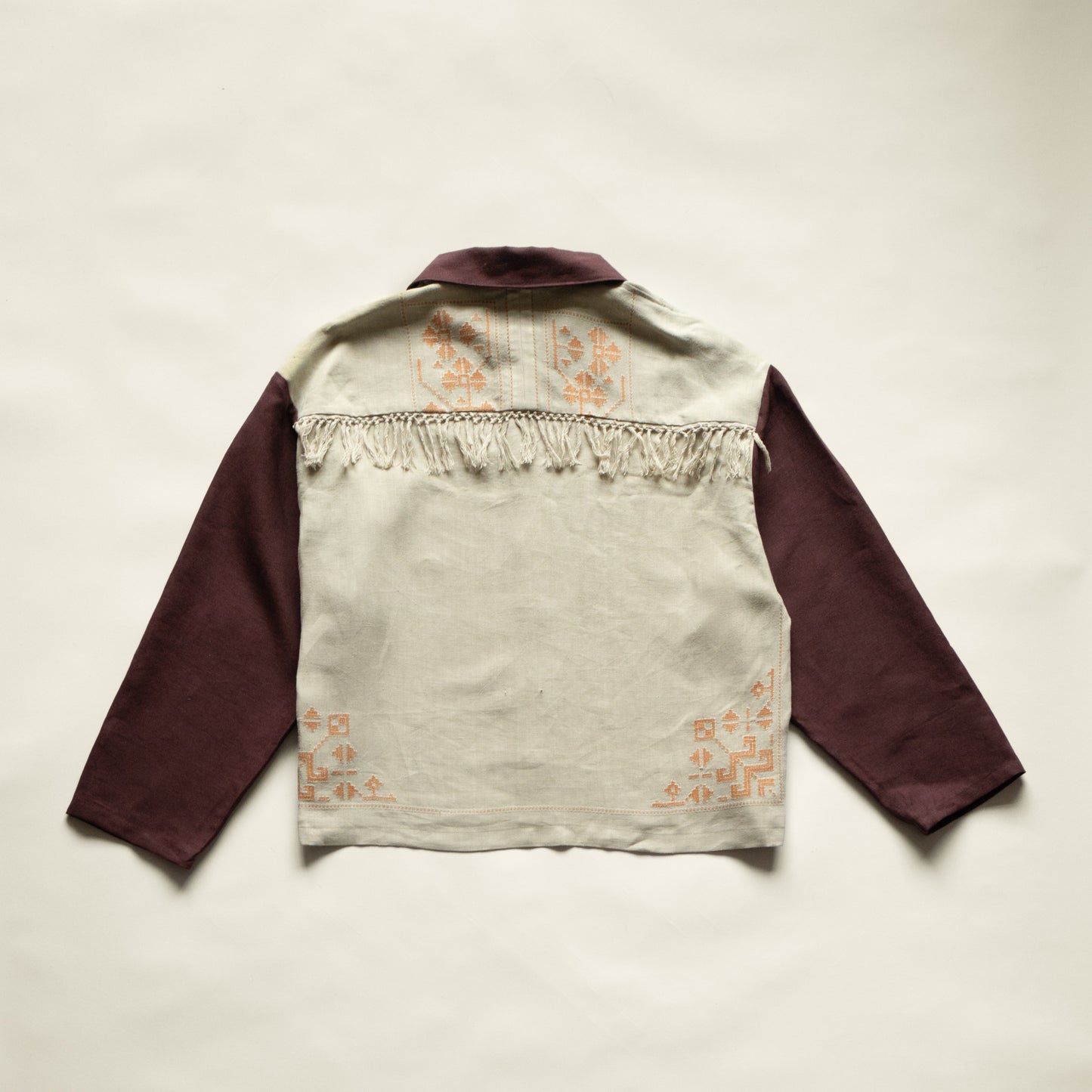 Brunswick Shirt in Embroidered Linen Mix