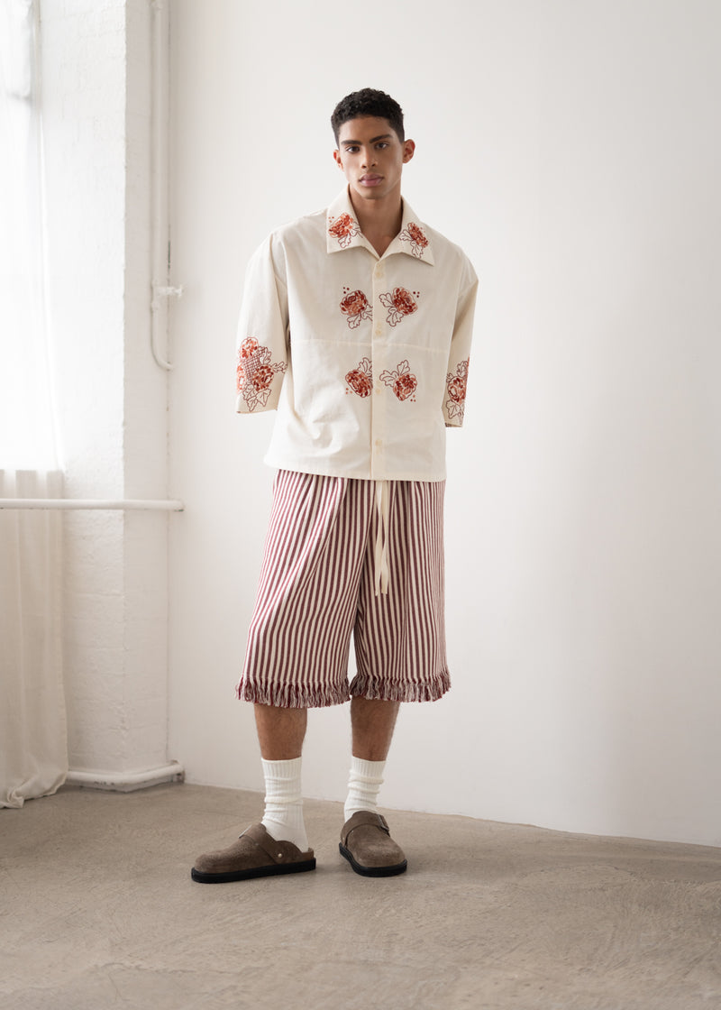 Trellick Shirt in Burgundy Floral