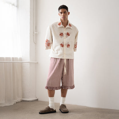 Trellick Shirt in Burgundy Floral