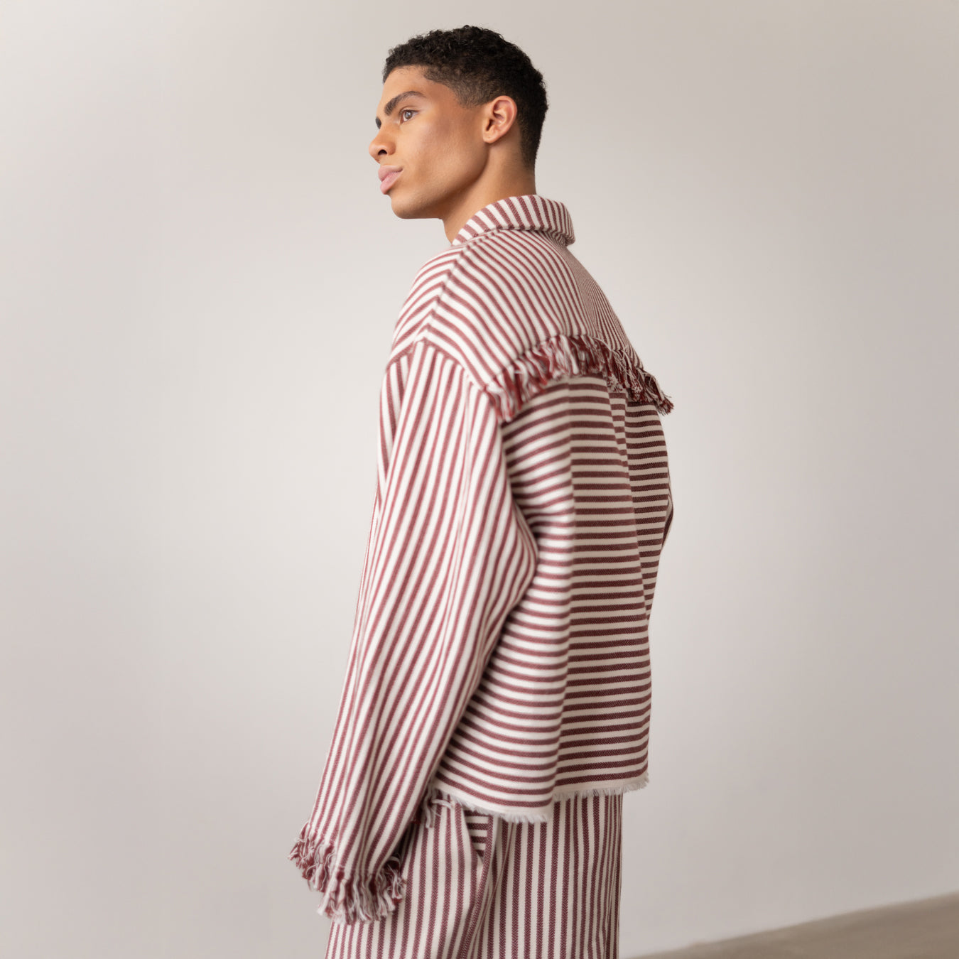 Brunswick Shirt in Burgundy Stripe