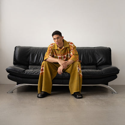 Trellick Shirt in Olive Geo
