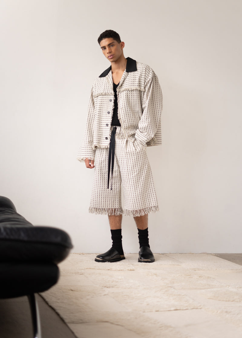Brunswick Shirt in Monochrome Fringe