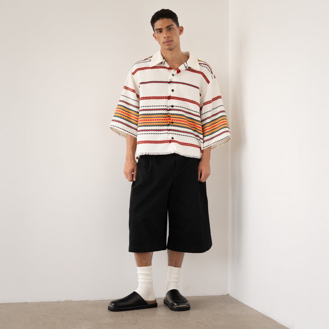 Trellick Shirt in Blanket Weave Stripe