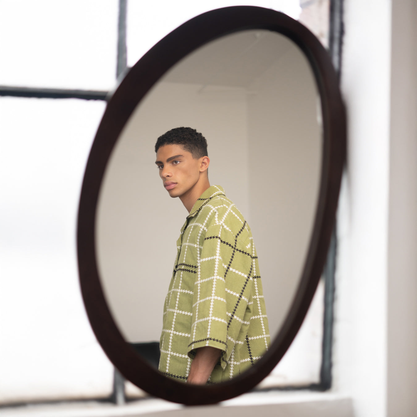 Trellick Shirt in Olive Check