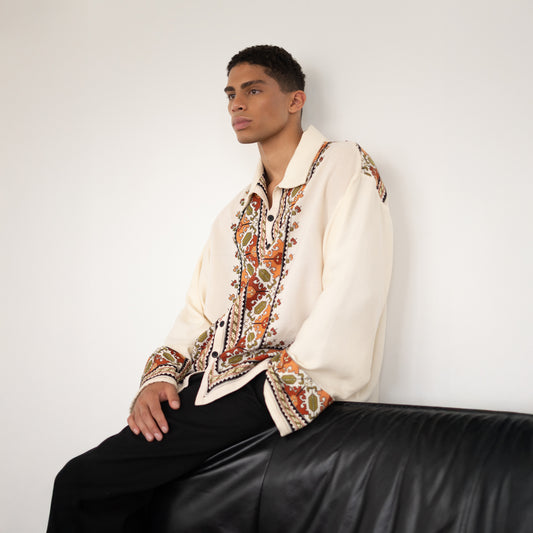 Brunswick Shirt in Geo Embroidery