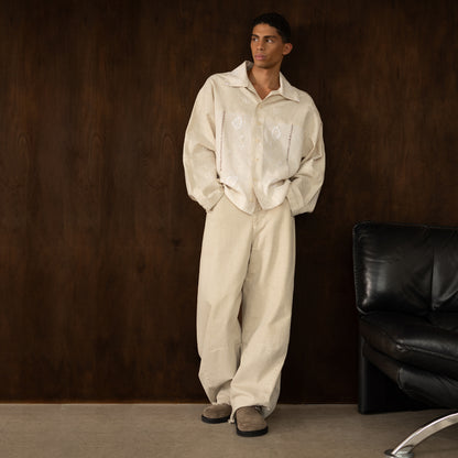 Southbank Shirt in Embroidered Linen