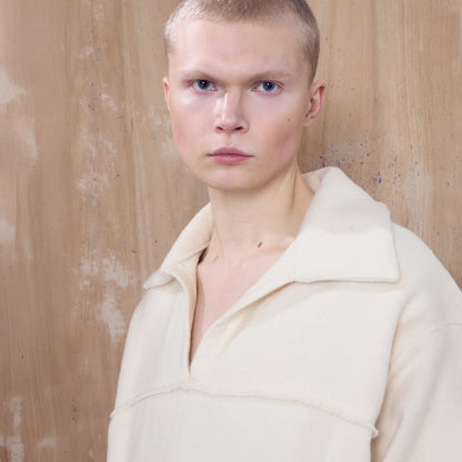 Balfron Polo in Cream Knit