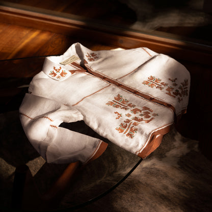 Brunswick Shirt in Embroidered Cheesecloth