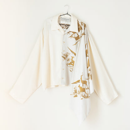 Erno Drape Shirt in Deer Print