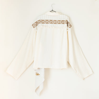 Erno Drape Shirt in Deer Print