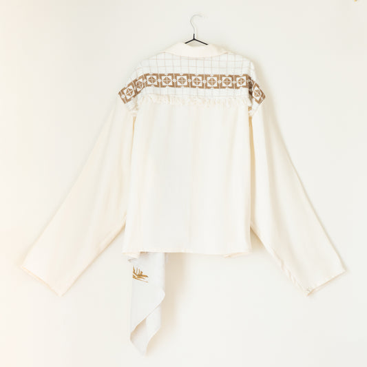 Erno Drape Shirt in Deer Print