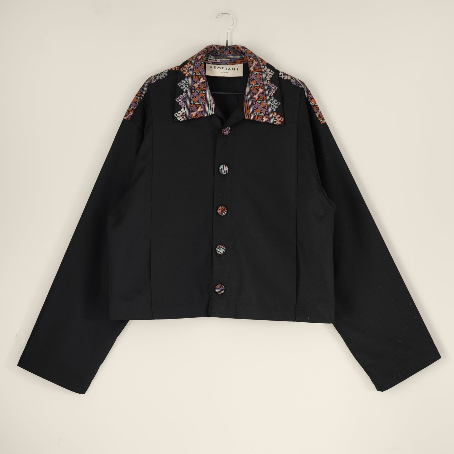 Clifton Shacket in Black Embroidery