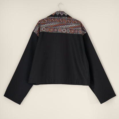 Clifton Shacket in Black Embroidery