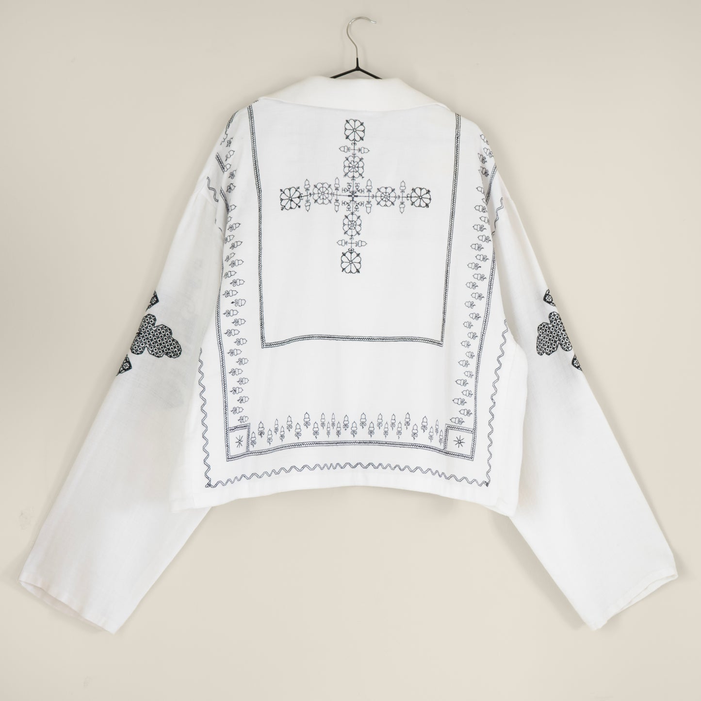 Balfron Polo in Monochrome Embroidery