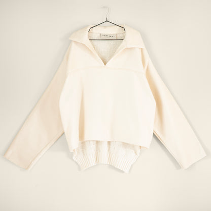 Balfron Polo in Cream Knit