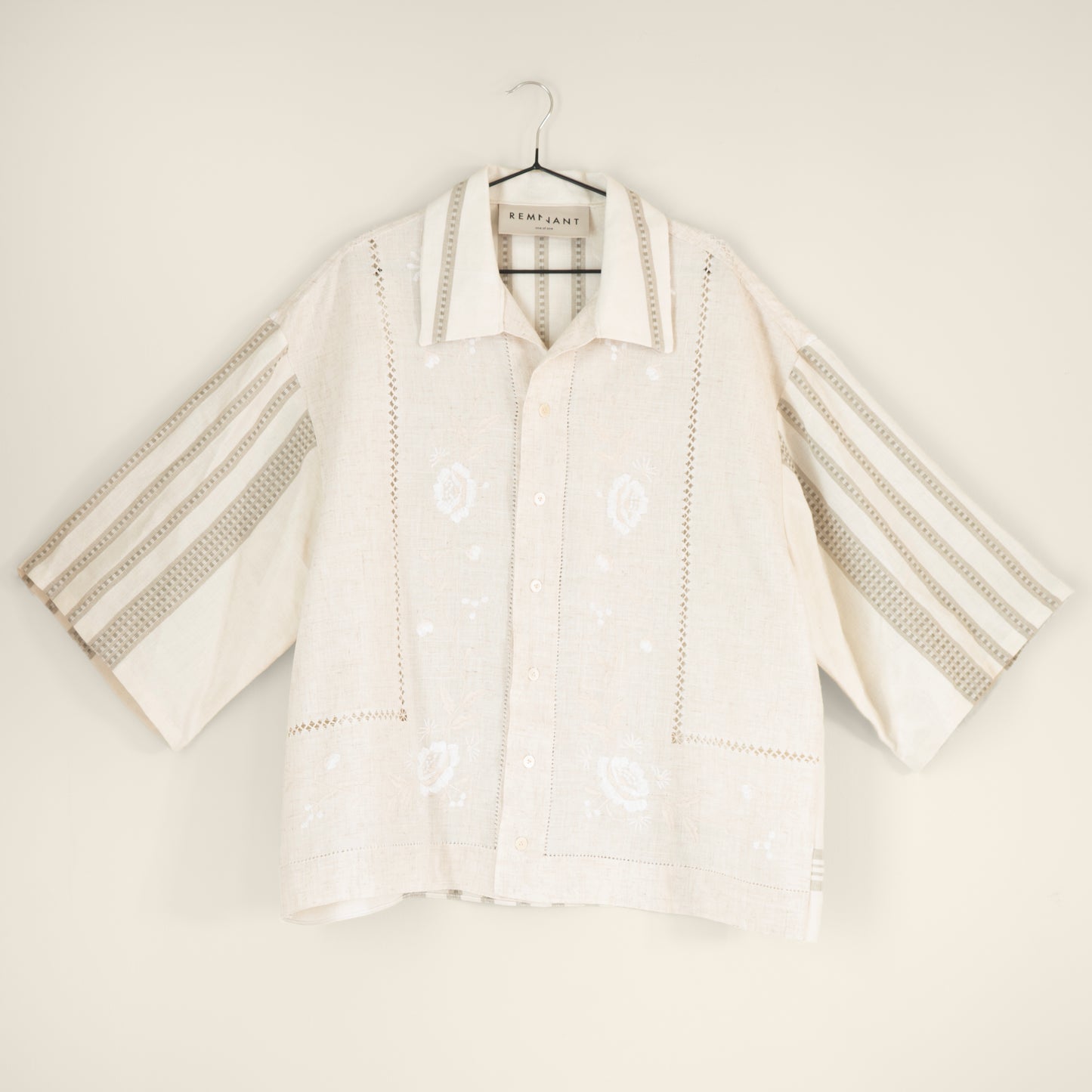 Trellick Shirt in Embroidered Linen