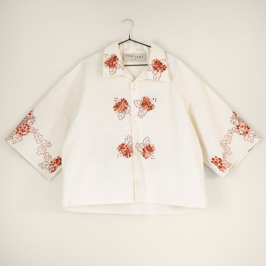 Trellick Shirt in Burgundy Floral