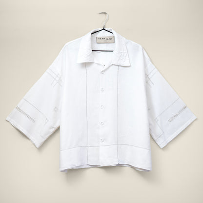 Trellick Shirt in Floral and Geo Lace