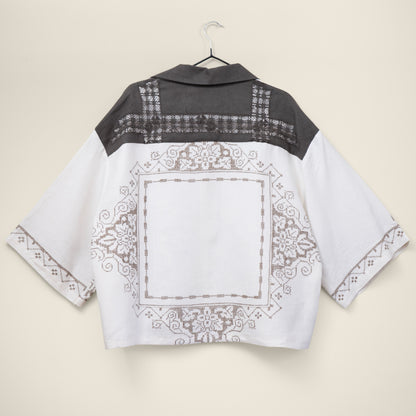 Trellick Shirt in Swedish Cross Stitch