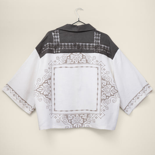 Trellick Shirt in Swedish Cross Stitch