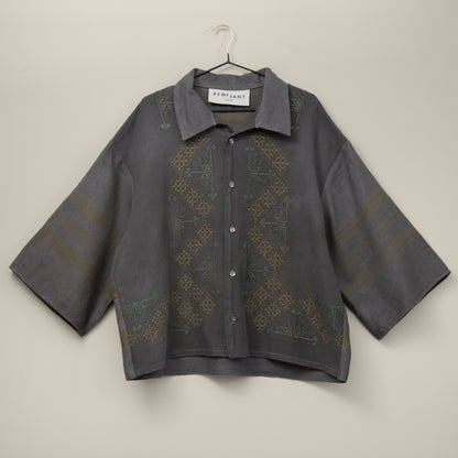 Trellick Shirt in Overdyed Embroidery