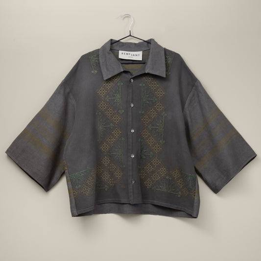 Trellick Shirt in Overdyed Embroidery