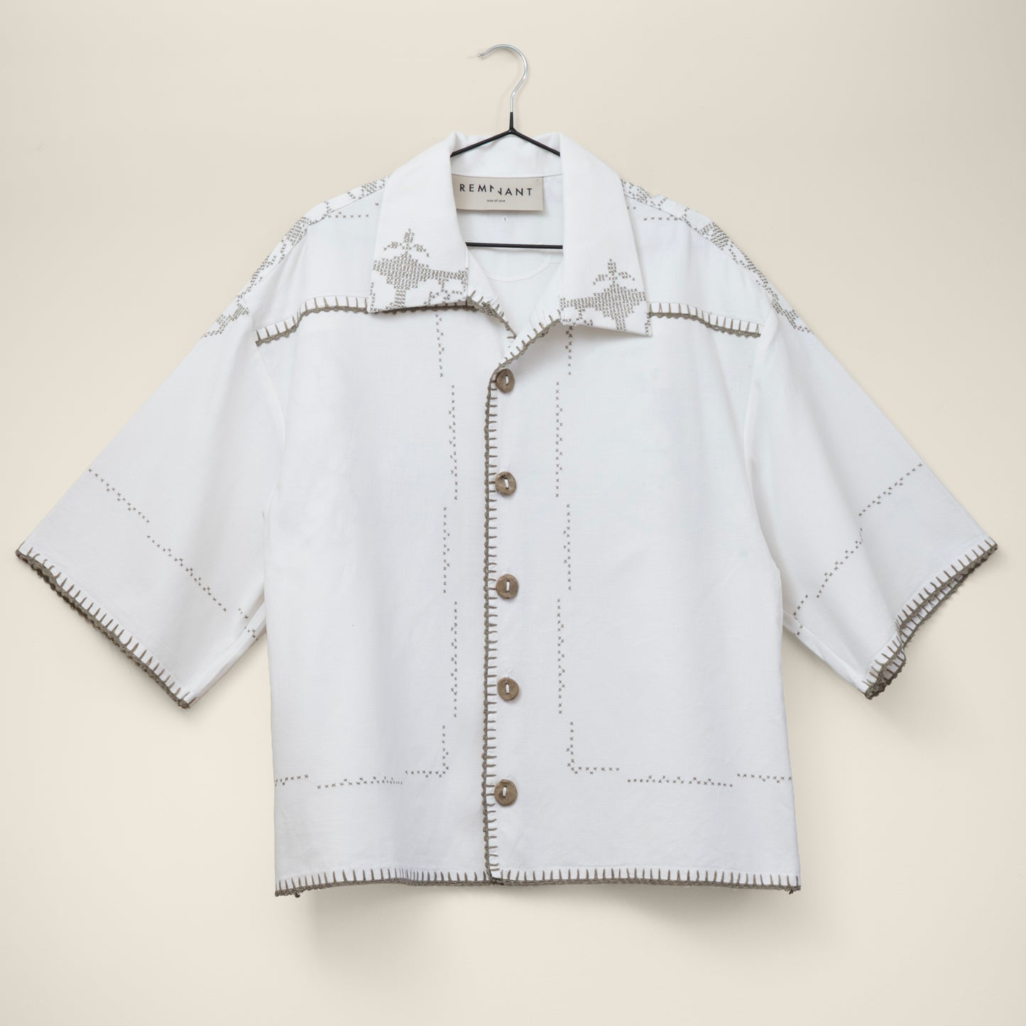 Trellick Shirt in Swedish Blanket Stitch