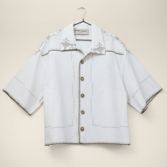 Trellick Shirt in Swedish Blanket Stitch