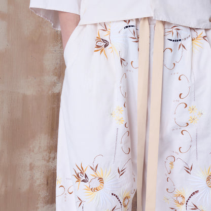 Ainsworth Trouser in Embroidered Floral Cotton