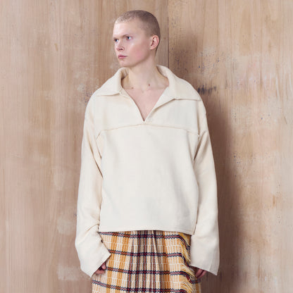 Balfron Polo in Cream Knit