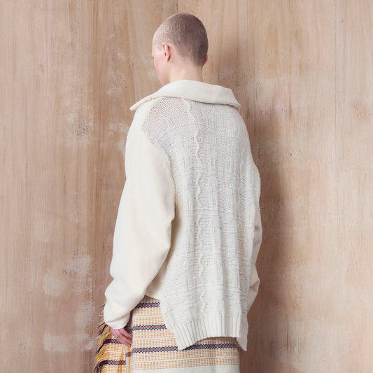 Balfron Polo in Cream Knit