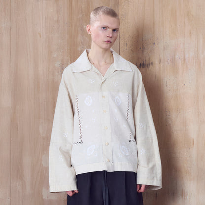 Southbank Shirt in Embroidered Linen