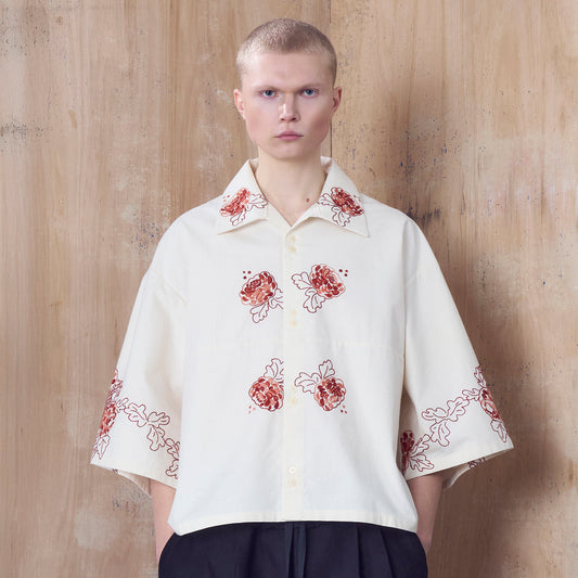 Trellick Shirt in Burgundy Floral